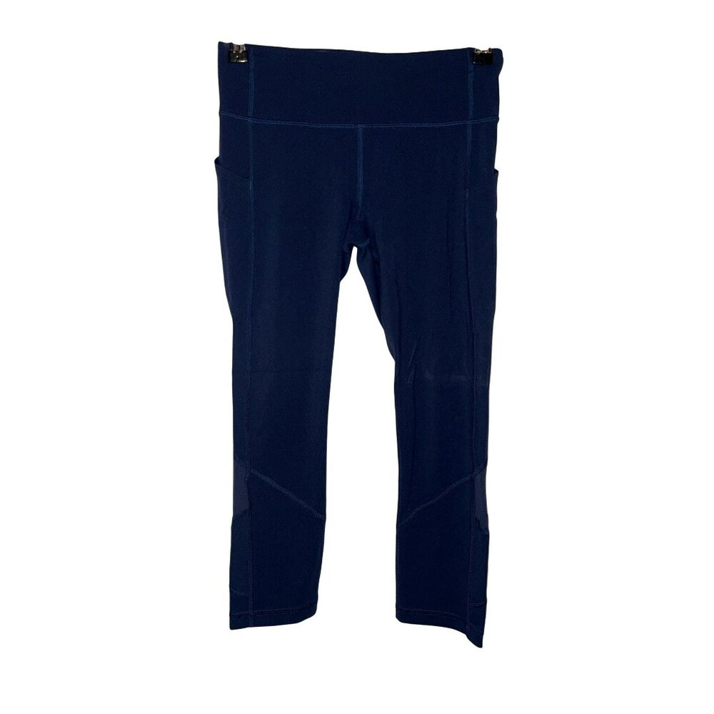 Lululemon Pace Rival Blue Crop Leggings W6AV0S Sz 4